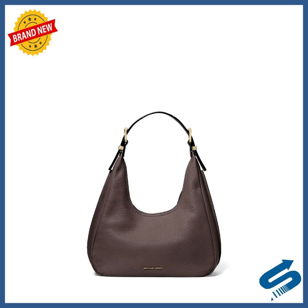 Small Hobo Shoulder Bag - Pebbled Leather - Adjustable Strap